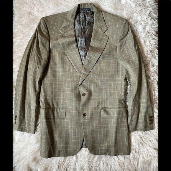 Brooks Brothers Men’s Vintage Plaid Two Button Sports Coat (Size: 38 Reg) - Picture 14 of 15